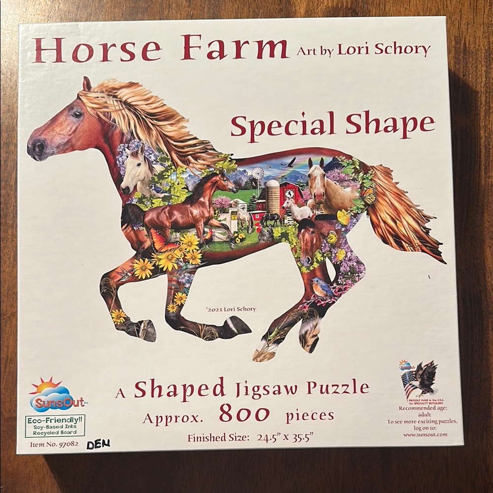 Special Shape Horse Farm Jigsaw Puzzle